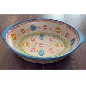 *NEW Temptations Old World Egg Hunt Oval Baker Easter 3.0 Quart  PPP-HLD-920450